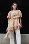 【予約販売】Multi-fabric Sheer Tunic/マルチファブリックシアーチュニック メゾンスペシャル/MAISON SPECIAL