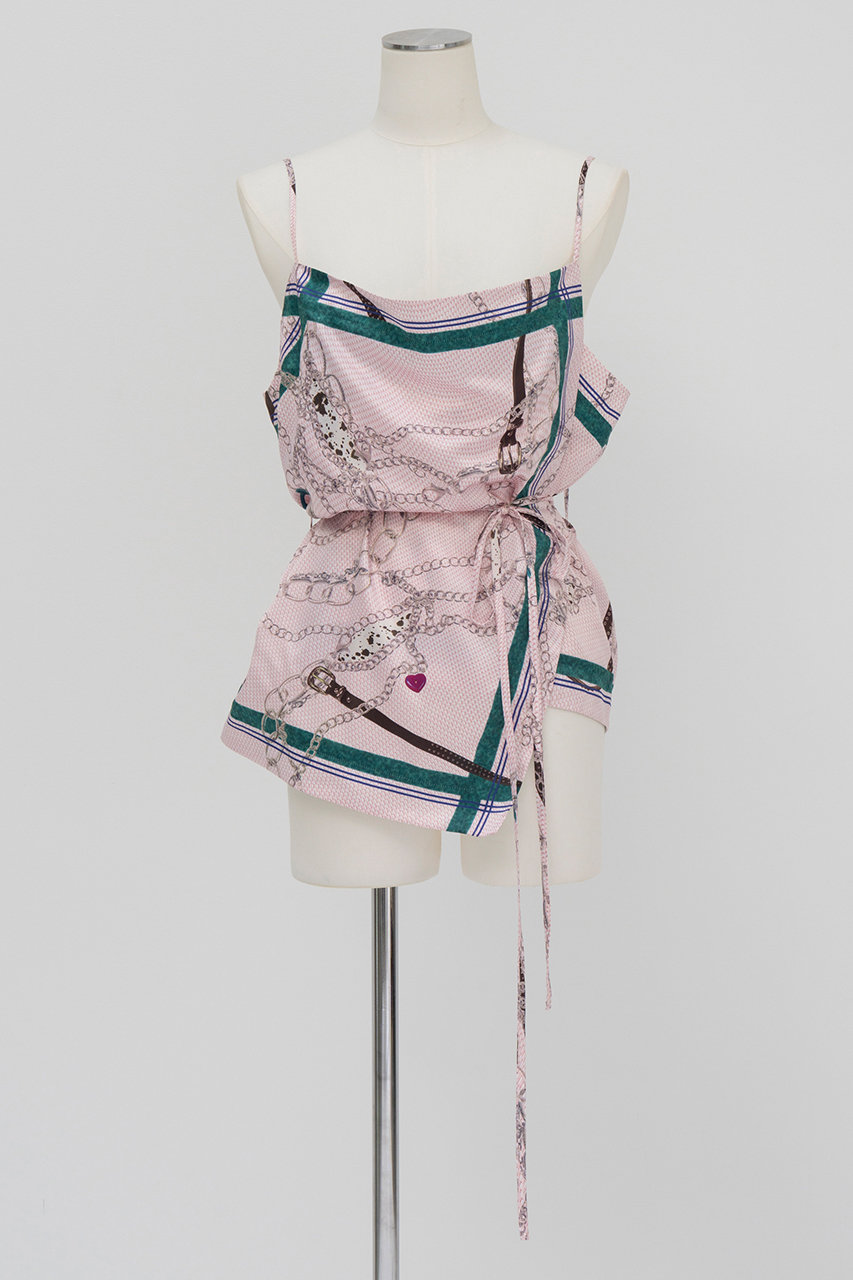 メゾンスペシャル/MAISON SPECIALの【予約販売】Chain-Pattern Scarf TOPS/チェーンパターンスカーフトップス(PNK(ピンク)/21261315312)