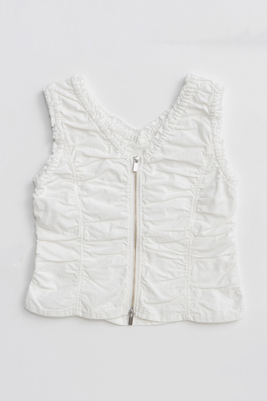 メゾンスペシャル/MAISON SPECIALの【予約販売】Military Gathered TOPs/ミリタリーギャザートップス(WHT(ホワイト)/21261316305)