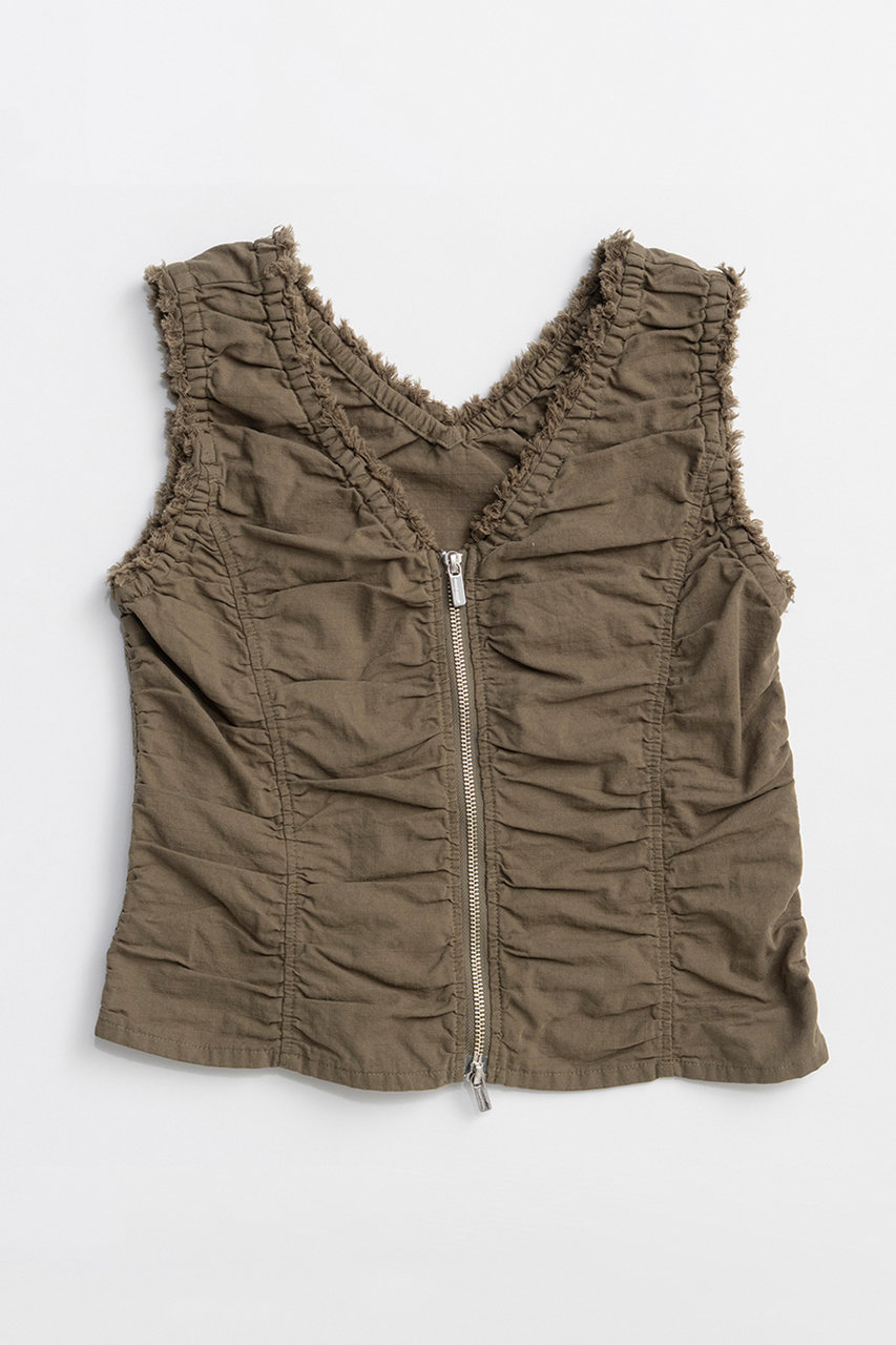 メゾンスペシャル/MAISON SPECIALの【予約販売】Military Gathered TOPs/ミリタリーギャザートップス(KHK(カーキ)/21261316305)