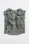 【予約販売】Ruffle Check Shirts/ラッフルチェックシャツ メゾンスペシャル/MAISON SPECIAL BLU(ブルー)