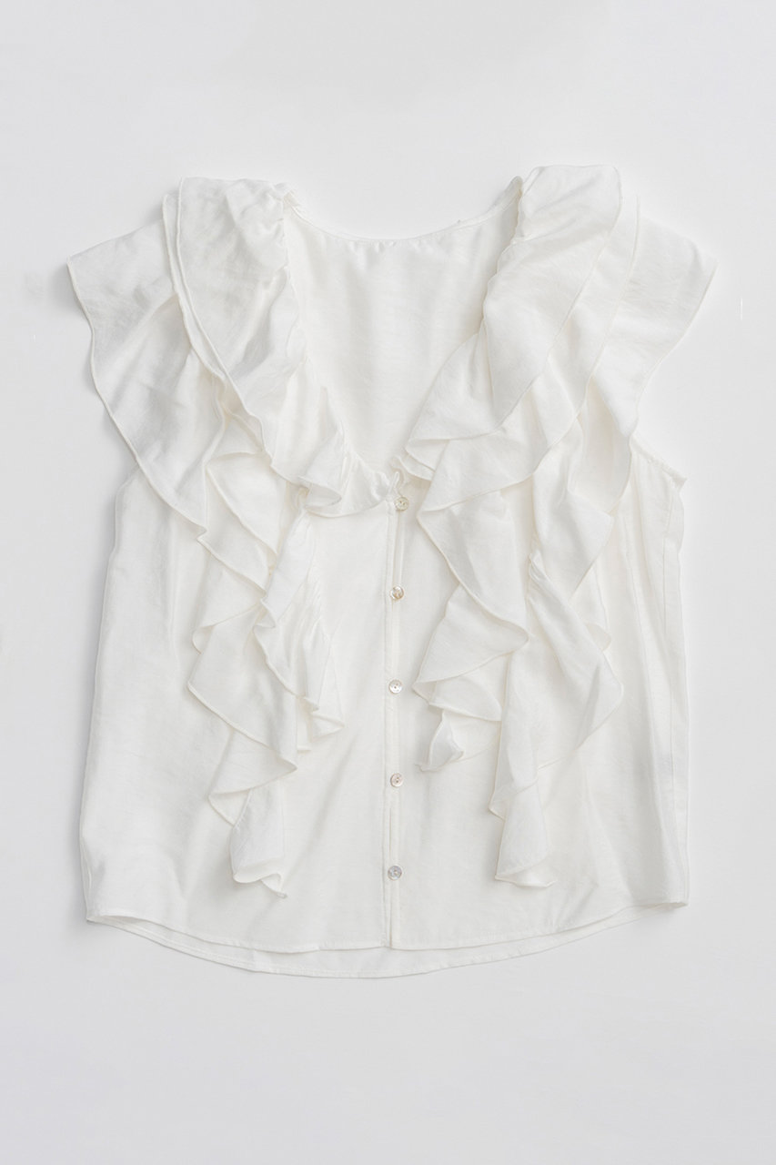 メゾンスペシャル/MAISON SPECIALの【予約販売】Ruffle Check Shirts/ラッフルチェックシャツ(WHT(ホワイト)/21261316306)