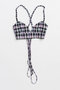 【予約販売】Checkered Short Bustier/チェックショートビスチェ メゾンスペシャル/MAISON SPECIAL PPL(パープル)