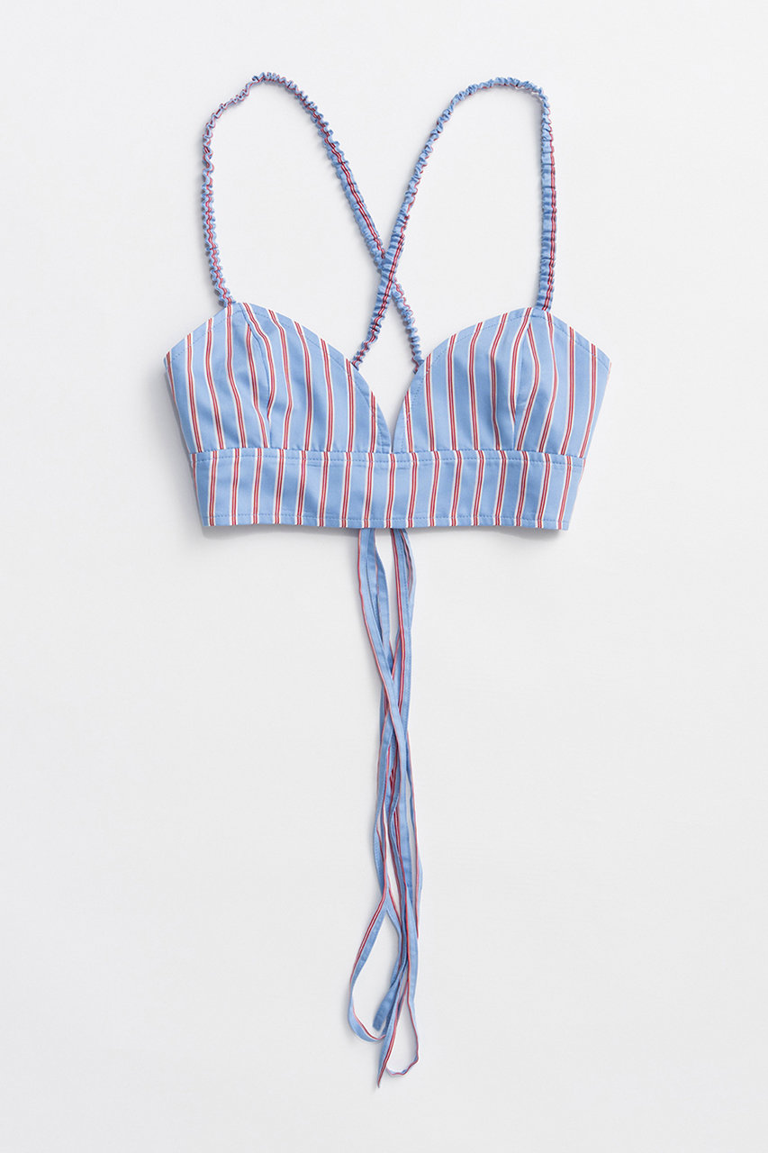 メゾンスペシャル/MAISON SPECIALの【予約販売】Checkered Short Bustier/チェックショートビスチェ(BLU(ブルー)/21261316308)