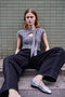 【予約販売】Cut-Out Bow Tie Bolero Layered Top/カットアウトボウタイボレロレイヤードトップ メゾンスペシャル/MAISON SPECIAL
