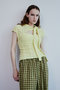 【予約販売】Cut-Out Bow Tie Bolero Layered Top/カットアウトボウタイボレロレイヤードトップ メゾンスペシャル/MAISON SPECIAL
