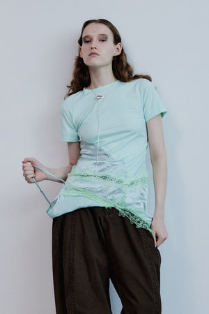 メゾンスペシャル/MAISON SPECIALの【予約販売】2WAY Camisole T-Shirt/2WAYキャミTシャツ(110100/110102)