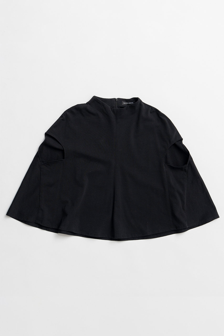 メゾンスペシャル/MAISON SPECIALの【予約販売】High-Neck Flare TOPs/ハイネックフレアトップス(BLK(ブラック)/21261415821)