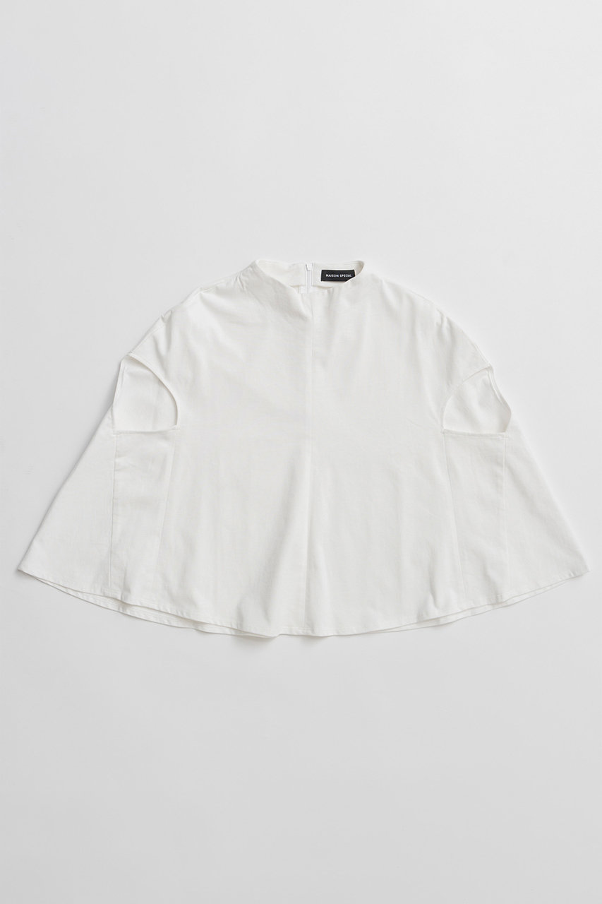 メゾンスペシャル/MAISON SPECIALの【予約販売】High-Neck Flare TOPs/ハイネックフレアトップス(WHT(ホワイト)/21261415821)