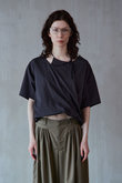 Cashmere Neck Short T-Shirt/カシュクールネックショートTシャツ