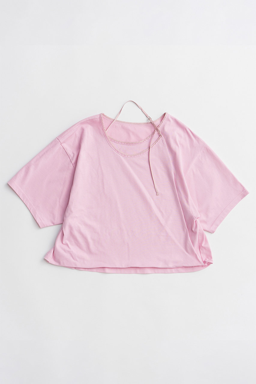 メゾンスペシャル/MAISON SPECIALの【予約販売】Cashmere Neck Short T-Shirt/カシュクールネックショートTシャツ(PNK(ピンク)/21261415823)