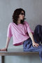 【予約販売】Cashmere Neck Short T-Shirt/カシュクールネックショートTシャツ メゾンスペシャル/MAISON SPECIAL