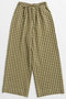【予約販売】Checkered Wide Pants/チェックワイドパンツ メゾンスペシャル/MAISON SPECIAL GRN(グリーン)