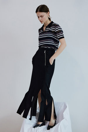 メゾンスペシャル/MAISON SPECIALの【予約販売】Bick Fringe Skirt/ビックフリンジスカート(110700/110703)