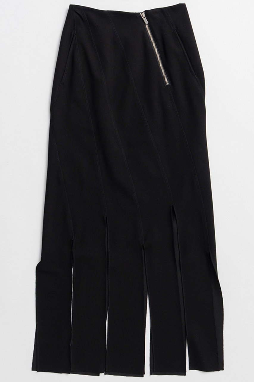 メゾンスペシャル/MAISON SPECIALの【予約販売】Bick Fringe Skirt/ビックフリンジスカート(BLK(ブラック)/21261515203)
