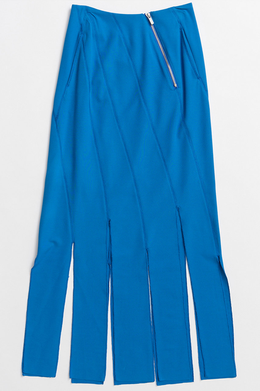 メゾンスペシャル/MAISON SPECIALのBick Fringe Skirt/ビックフリンジスカート(BLU(ブルー)/21261515203)