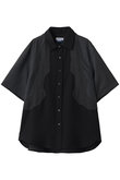 【UNISEX】シアー ジグザグ切替S/Sシャツ