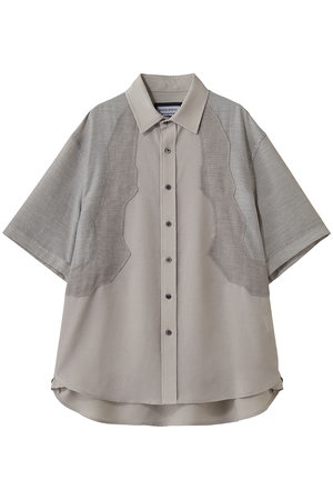 メゾンスペシャル/MAISON SPECIALの【UNISEX】シアー ジグザグ切替S/Sシャツ(110400/110402)
