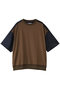 【UNISEX】サテン切替サイドZIP Tシャツ メゾンスペシャル/MAISON SPECIAL MLT1(マルチカラー)