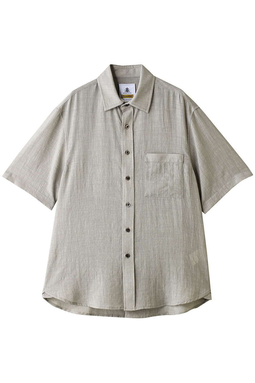 メゾンスペシャル/MAISON SPECIALの【UNISEX】トリアセ半袖シャツ(G.BGE(グレーベージュ)/11261311617)