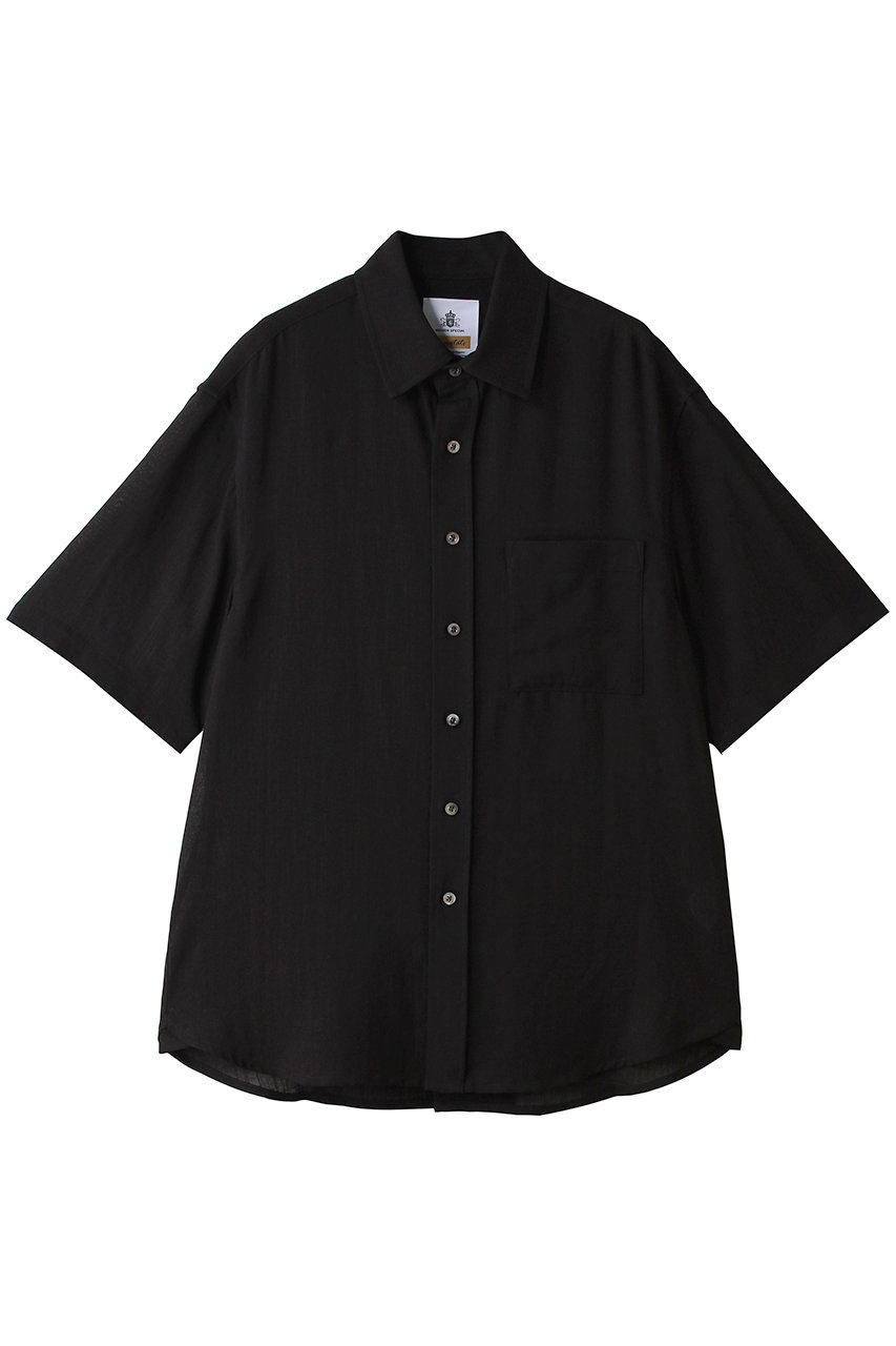 メゾンスペシャル/MAISON SPECIALの【UNISEX】トリアセ半袖シャツ(BLK(ブラック)/11261311617)