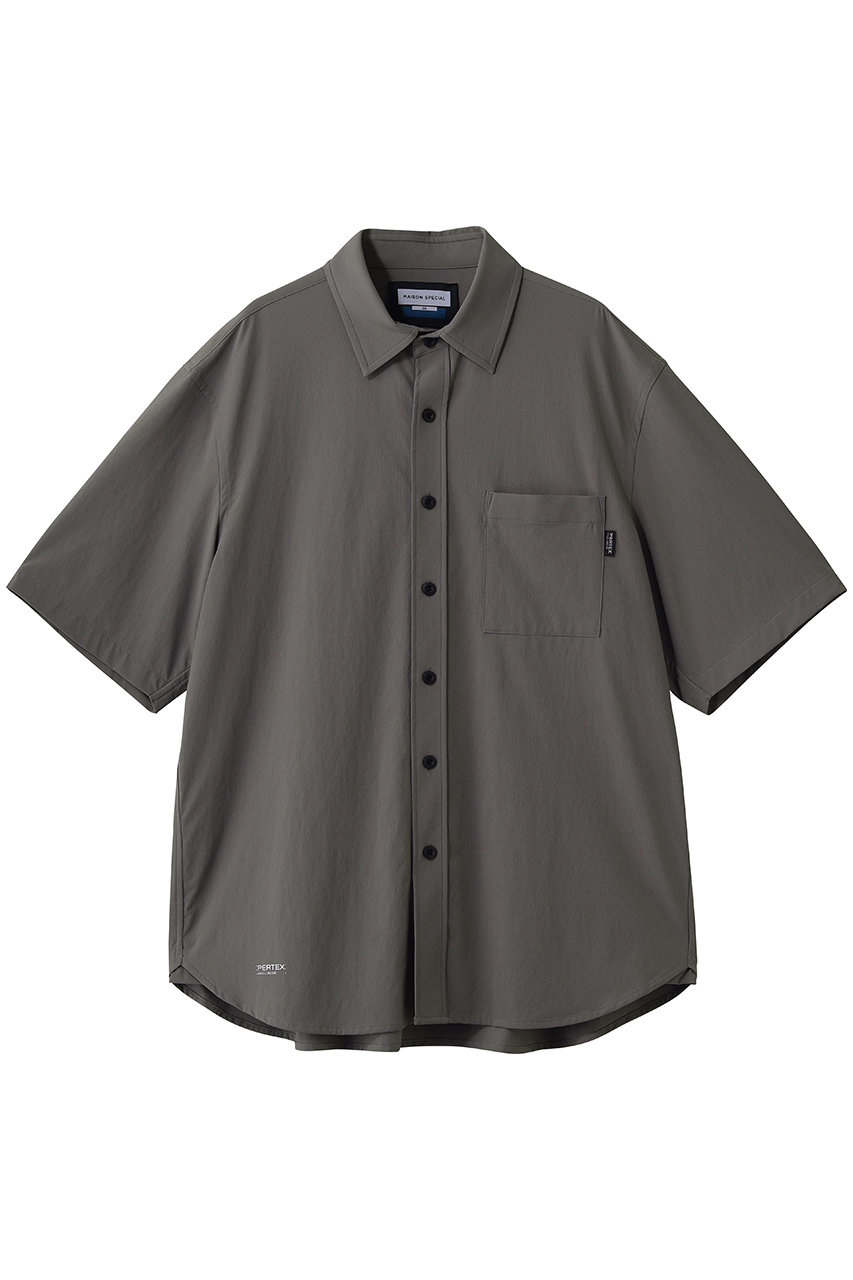 メゾンスペシャル/MAISON SPECIALの【UNISEX】PERTEX レギュラーカラーS/Sシャツ(GRY(グレー)/11261311616)