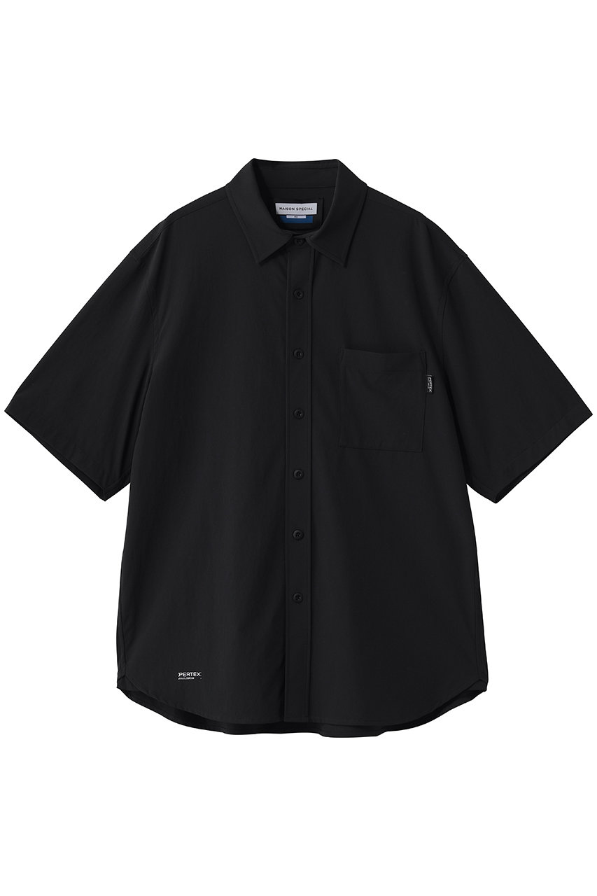 メゾンスペシャル/MAISON SPECIALの【UNISEX】PERTEX レギュラーカラーS/Sシャツ(BLK(ブラック)/11261311616)