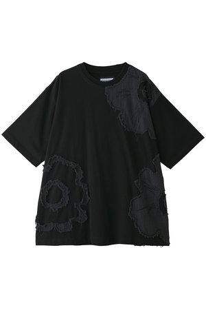 メゾンスペシャル/MAISON SPECIALの【UNISEX】フラワーパッチクルーネックTEE(110100/110102)