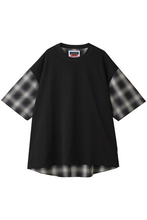 メゾンスペシャル/MAISON SPECIALの【UNISEX】異素材切替 チェックコンビネーション S/S TEE(110100/110102)