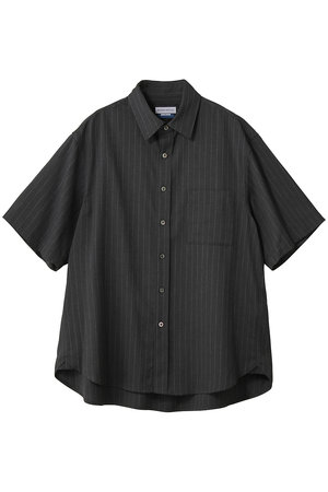 メゾンスペシャル/MAISON SPECIALの【UNISEX】Airyストライプギャバジン Prime-Over S/S シャツ(110400/110402)