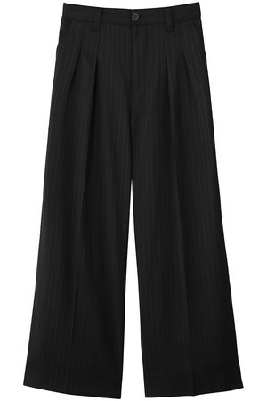 メゾンスペシャル/MAISON SPECIALの【UNISEX】Airyストライプギャバジン ワンタックワイドパンツ(110600/110601)