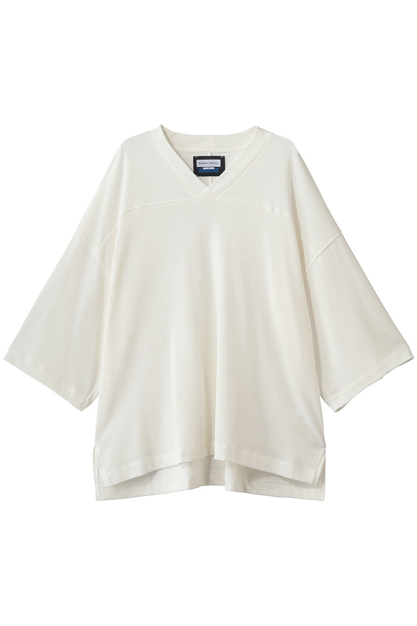 メゾンスペシャル/MAISON SPECIALの【UNISEX】SUVIN BREND ハイツイストミニ裏毛 ホッケーTEE(O.WHT(オフホワイト)/11261411339)