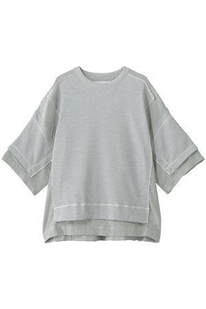 メゾンスペシャル/MAISON SPECIALの【UNISEX】異素材ドッキング DRYワッフル S/S TEE(110100/110102)