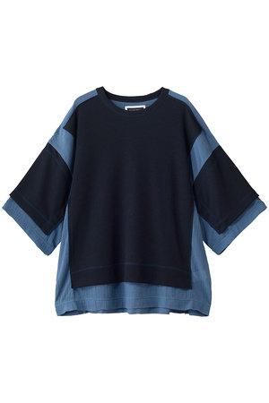 メゾンスペシャル/MAISON SPECIALの【UNISEX】異素材ドッキング DRYワッフル S/S TEE(110100/110102)