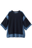 【UNISEX】異素材ドッキング DRYワッフル S/S TEE
