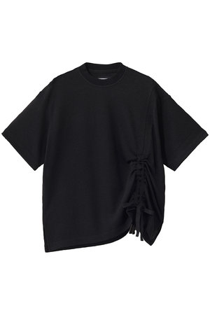 メゾンスペシャル/MAISON SPECIALの【UNISEX】ラッセルメッシュ アシンメトリーシャーリングTEE S/S(110100/110102)