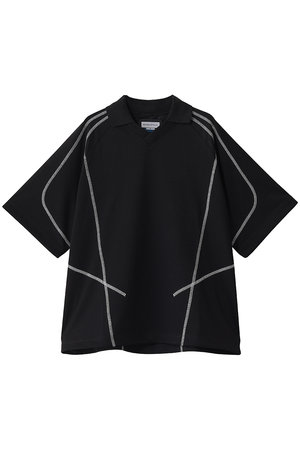 メゾンスペシャル/MAISON SPECIALの【UNISEX】襟付きVネック ステッチワークラグランTEE(110100/110102)