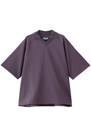 メゾンスペシャル/MAISON SPECIALの【UNISEX】襟付きVネック ステッチワークラグランTEE(110100/110102)