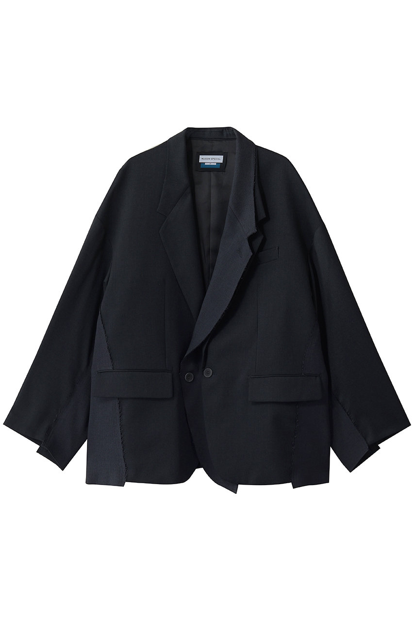 メゾンスペシャル/MAISON SPECIALの【UNISEX】カットオフ レイヤリングジャケット(C.GRY(チャコールグレー)/11261111501)