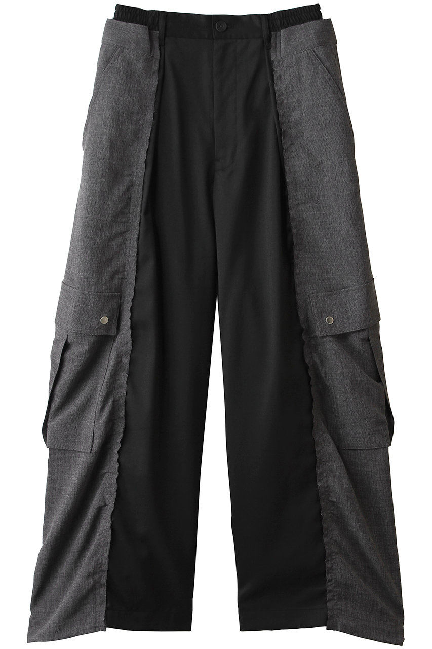 メゾンスペシャル/MAISON SPECIALの【UNISEX】カットオフ ドッキングカーゴPT(BLK(ブラック)/11261461507)