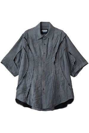 メゾンスペシャル/MAISON SPECIALの【UNISEX】タックワッシャーリネン ツギハギS/Sシャツ(110400/110402)