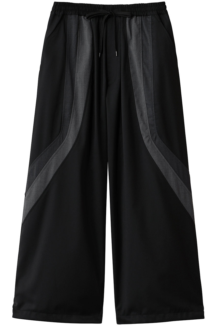 メゾンスペシャル/MAISON SPECIALの【UNISEX】スポーツライク切替パンツ(BLK(ブラック)/11261461503)