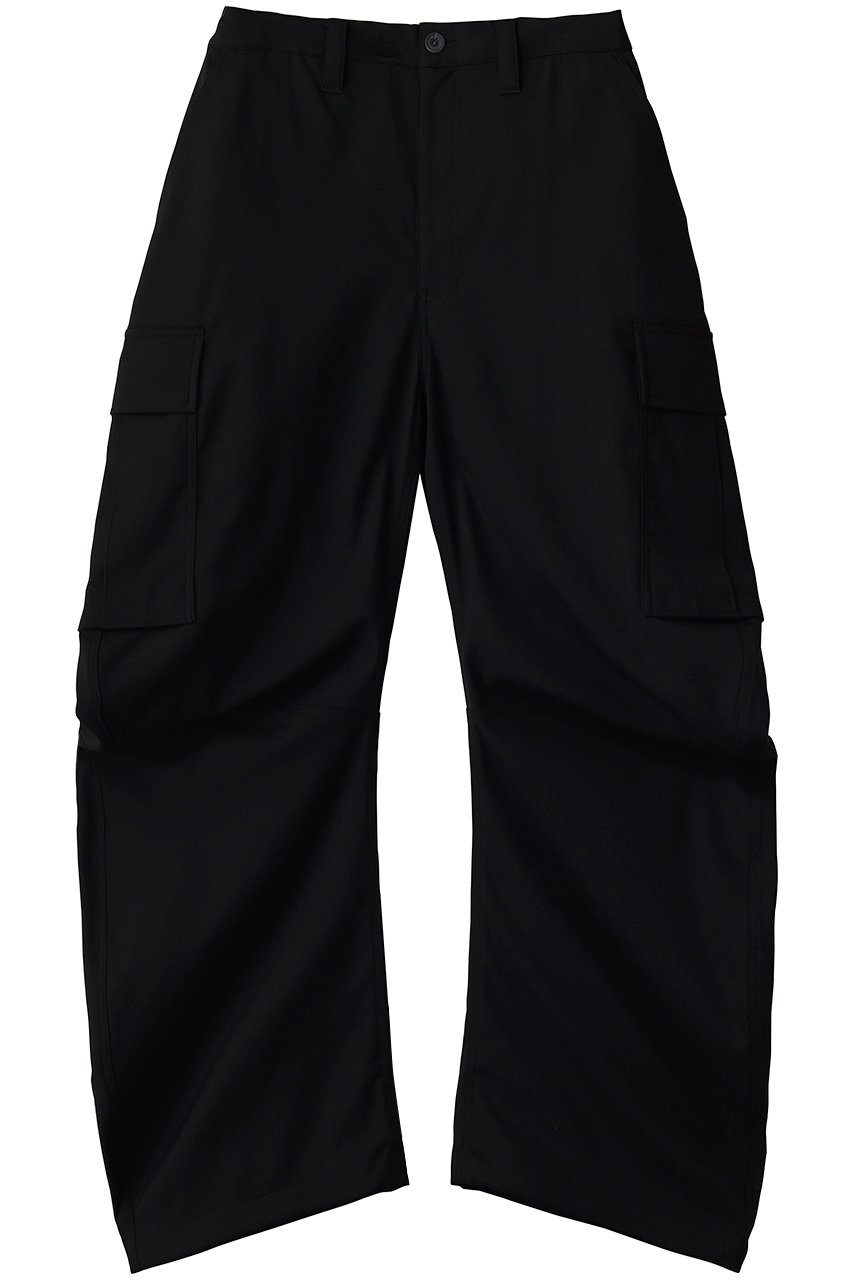 メゾンスペシャル/MAISON SPECIALの【UNISEX】バナナカーブシルエット カーゴスラックス(BLK(ブラック)/11262461605)