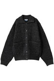 【UNISEX】メランジランダムタック 襟付きニットカーデ