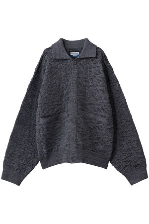 メゾンスペシャル/MAISON SPECIALの【UNISEX】メランジランダムタック 襟付きニットカーデ(110300/110303)