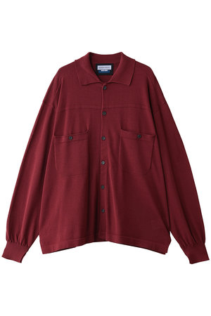 メゾンスペシャル/MAISON SPECIALの【UNISEX】ダブルポケットミリタリーニットシャツ(110300/110303)