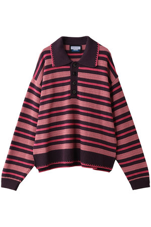 メゾンスペシャル/MAISON SPECIALの【UNISEX】ボーダーニットポロ(110300/110301)