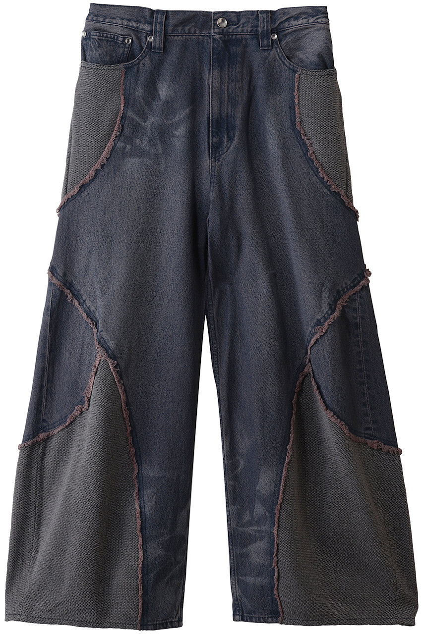 MAISON SPECIAL 【UNISEX】異素材切替デニムパンツ (NVY(ネイビー), 0) メゾンスペシャル ELLE SHOP