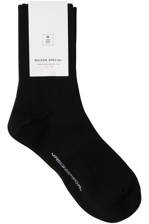 メゾンスペシャル/MAISON SPECIALの【UNISEX】シルケットリブソックス ミドルレングス