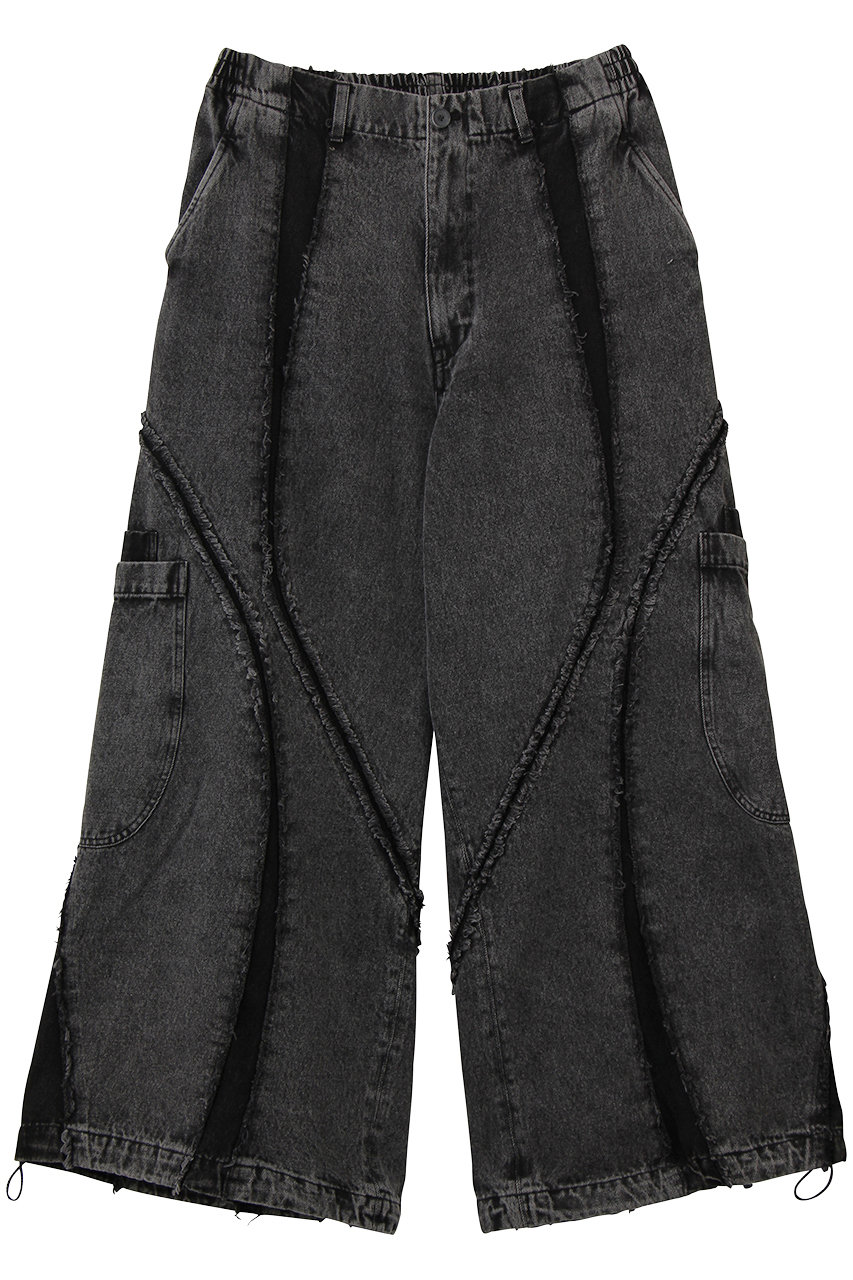 MAISON SPECIAL 【UNISEX】デニム切り替えパンツ (BLK(ブラック), 1) メゾンスペシャル ELLE SHOP